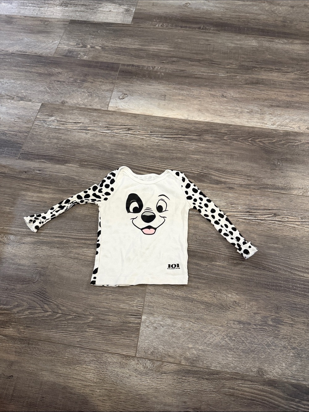 Disney Kids White Dalmatian Face Long-Sleeve Shirt